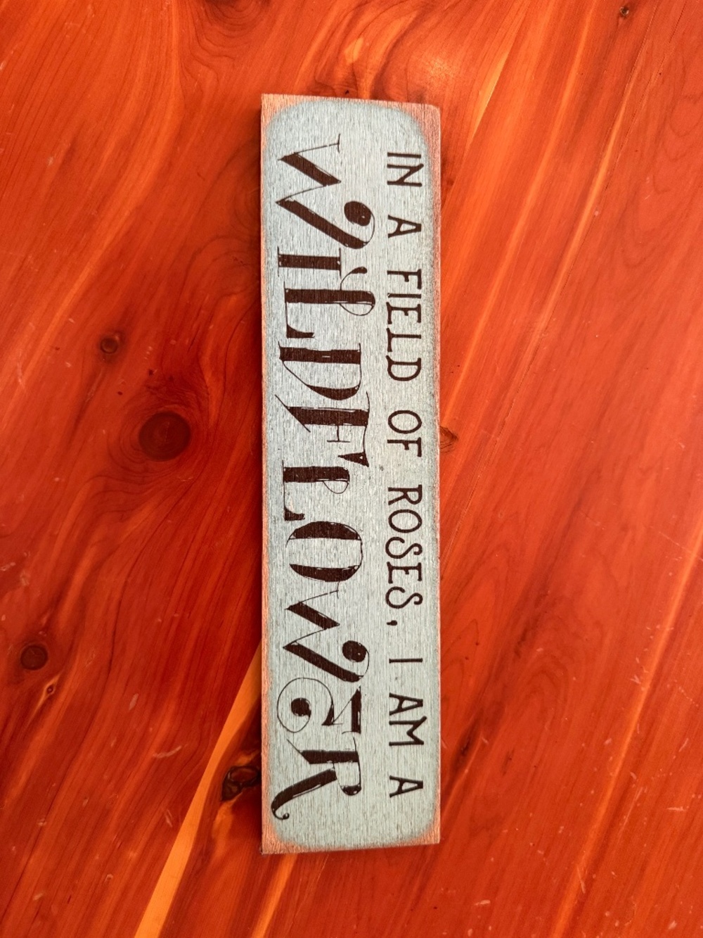 Junk Gypsy wildflower wood sign NWT